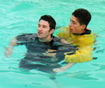 RESCUES, CASUALTY, CONSCIOUS, TOW, 2 APPROACH
Approach the casualty from behind and pick up wth approriate tow 7
