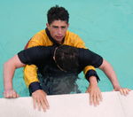 RESCUES, CASUALTY, UNCONSCIOUS, TOW, 3 POOLSIDE SUPPORT
Support the casualty not too tight or too loose 5