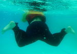 SWIM STROKES, BREAST STROKE, 3 PUSH FORWARD
Kick back with toes pulled up 3