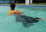 SWIM STROKES, BREAST STROKE, 6 PUSH FORWARD
Close your legs while you pull your arms back 6
