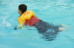 SWIM STROKES, BREAST STROKE, 7 RECOVER
Pull your arms and legs in for the next round 7